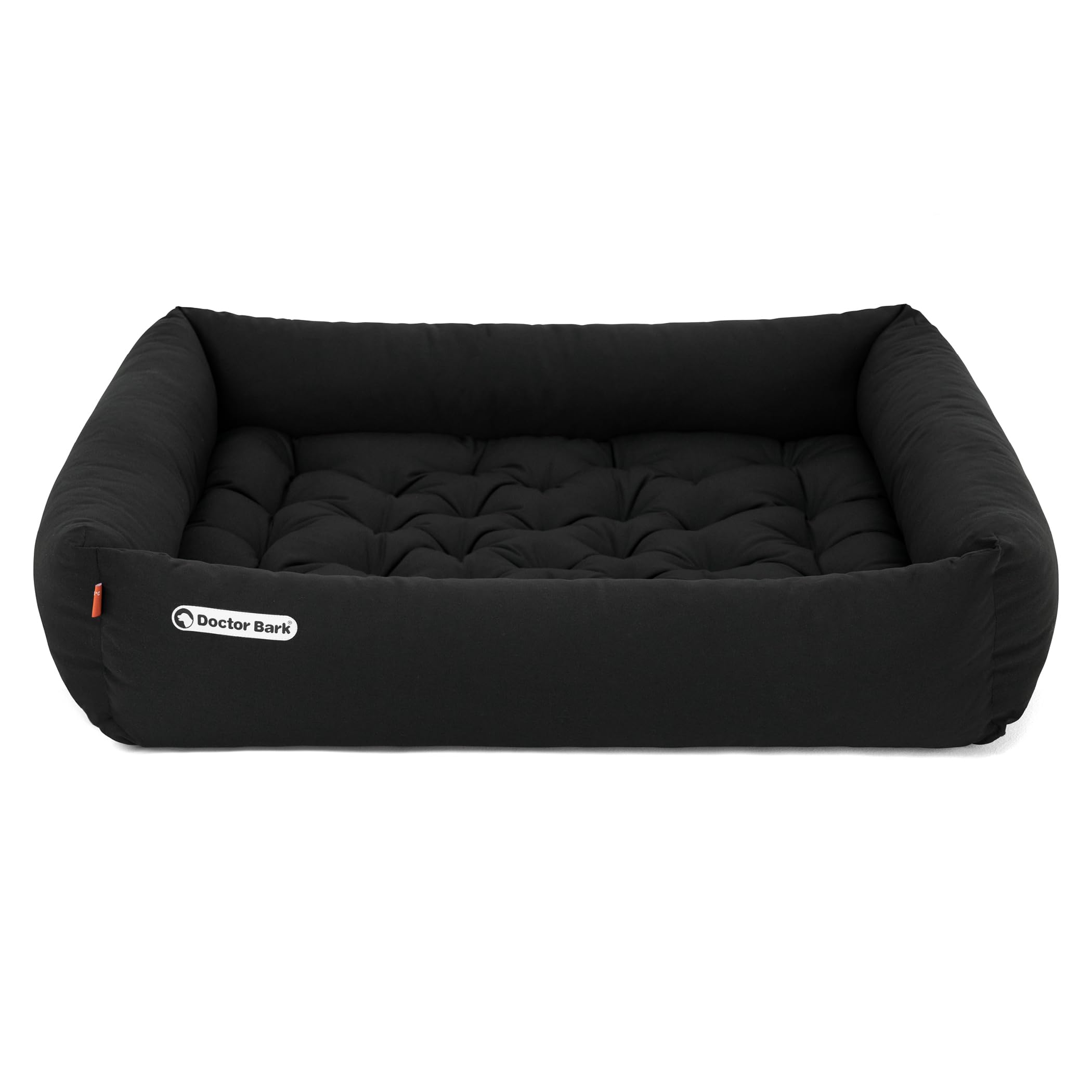 Doctor Bark Cama ortopédica, lavable hasta 95 °C, sin olor e higiénica, acogedora decoración para perros grandes (XL - 100 x 90 cm), color negro