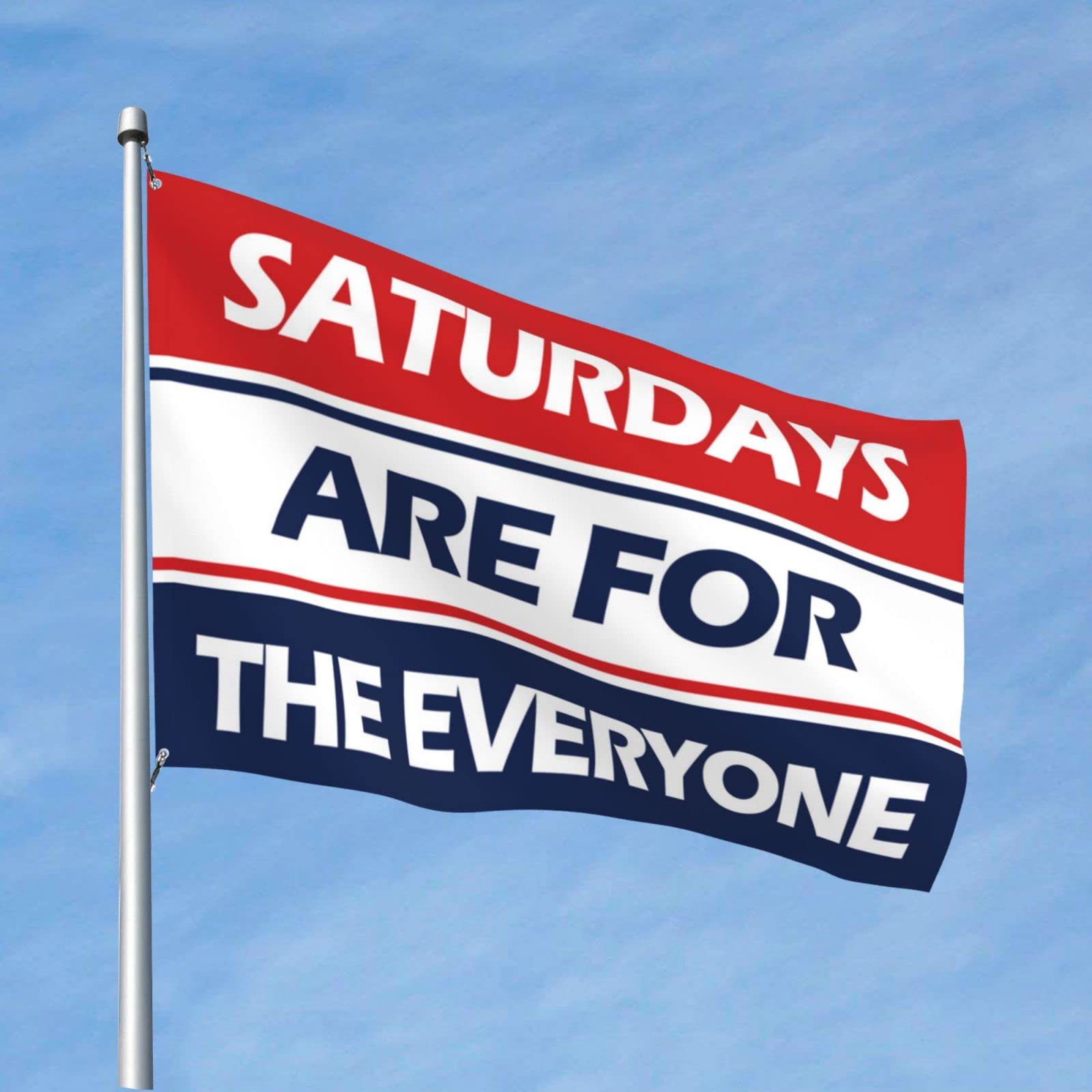 Drapeau graphique Saturdays Are For The Everyone grand format 152 x 244 cm