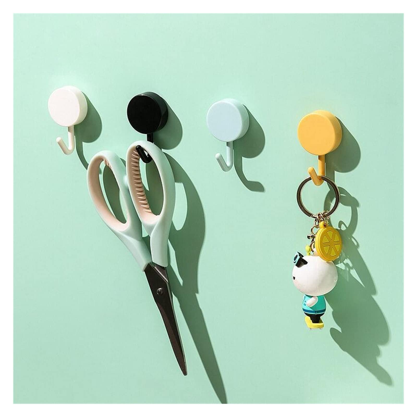 command hooks heavy duty 10 Pack Small Wall Hook Seamless Self Adhesive Hook Kitchen Bathroom Nail Free Hanger Sucker Hook Hook heavy duty command hooks ( Color : 10 Pcs Pink , Size : One size )