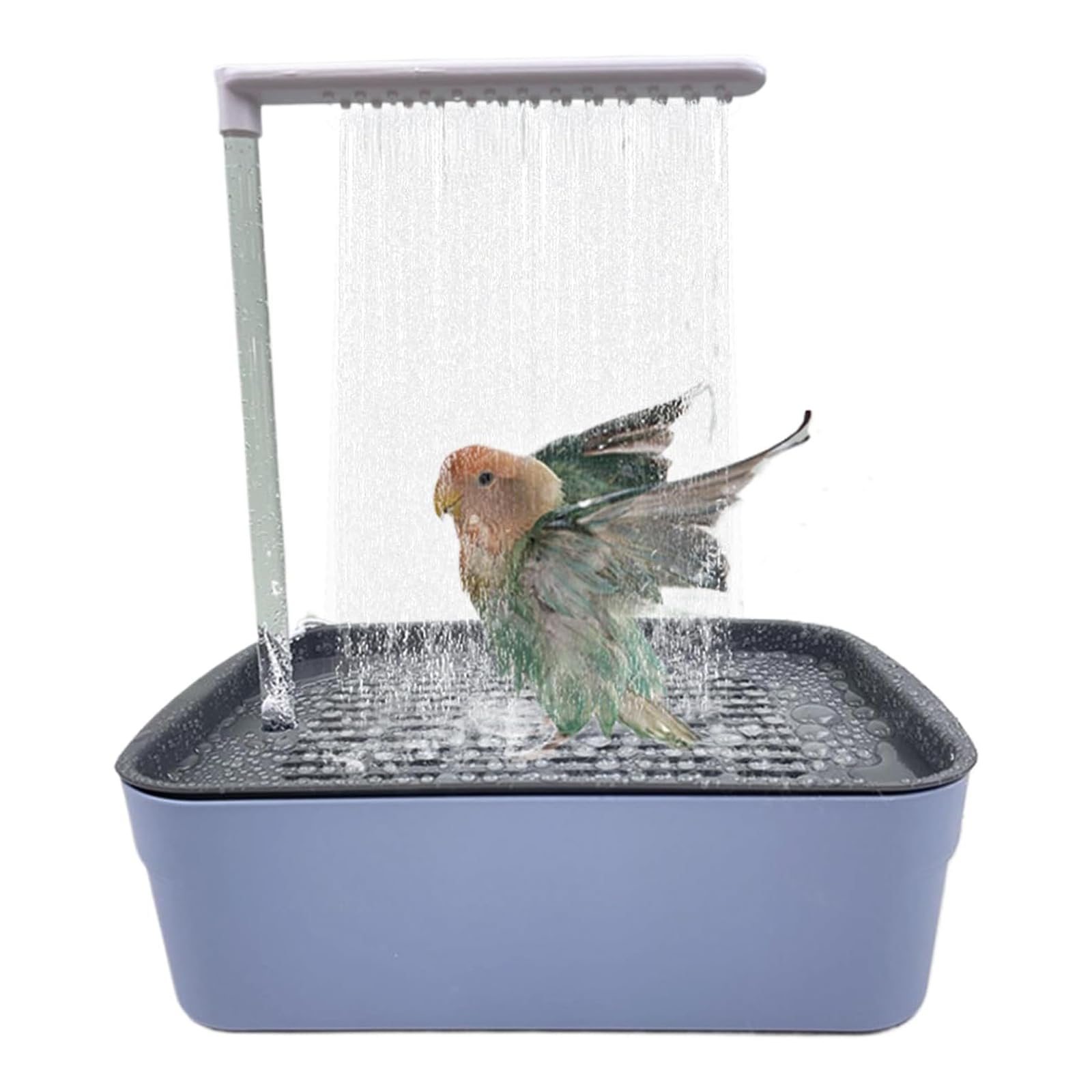 Fuente de pájaros para jardín con baño automático y conexión eléctrica
