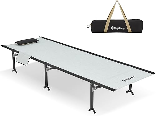 Miniatura 8 de KingCamp Catres ultraligeros para dormir, catres plegables de gran tamaño para adultos, catres de dormir extra anchos para adultos, catre portátil