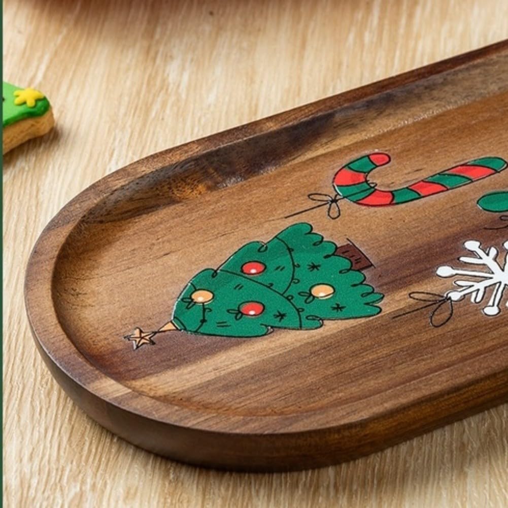 Vassoio da portata festivo per legno, 29 cm, per feste