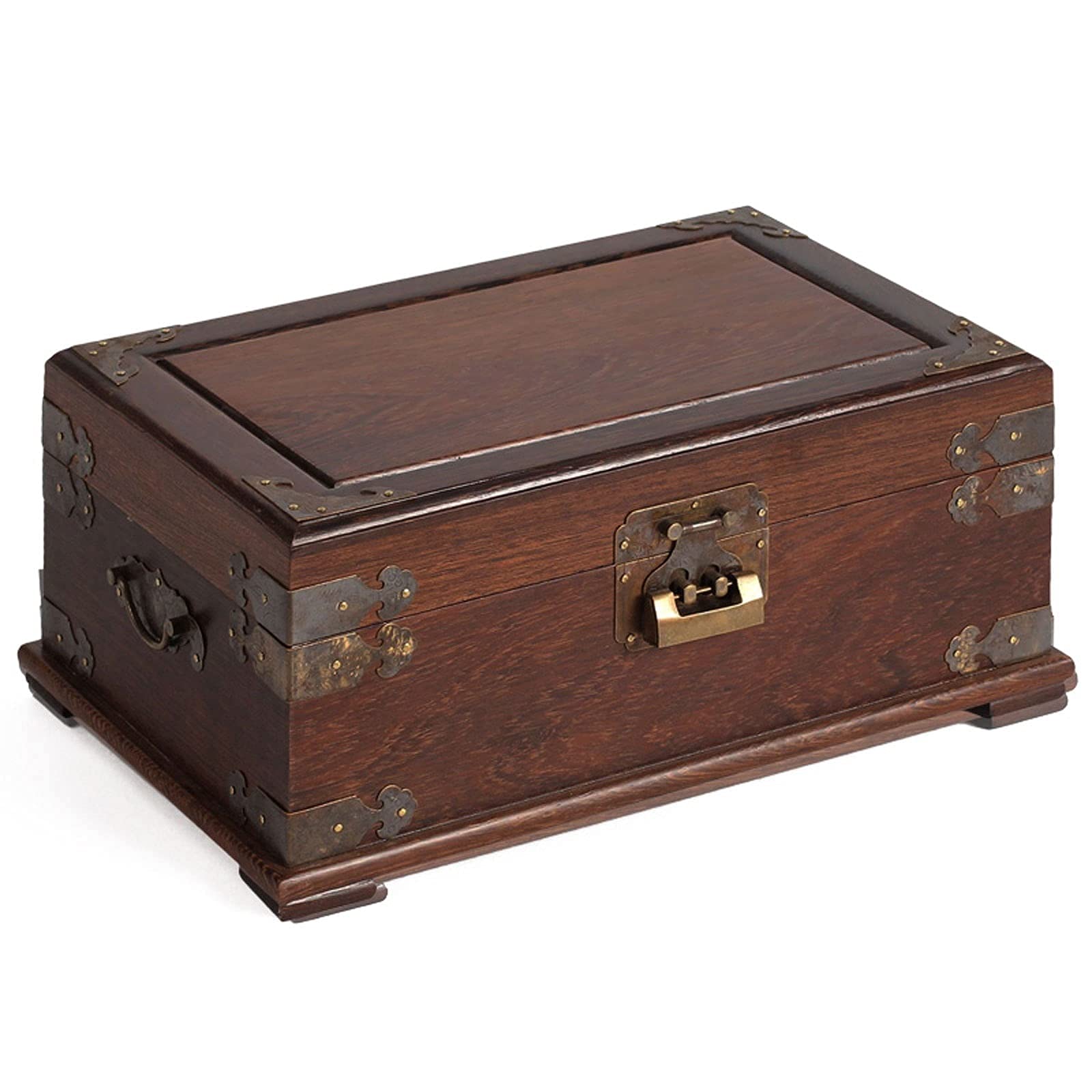 Jewelry Box Retro Vintage Wooden Jewelry Box Storage Box Organizer Container Case Trinket Box with Mirror for Gilrs