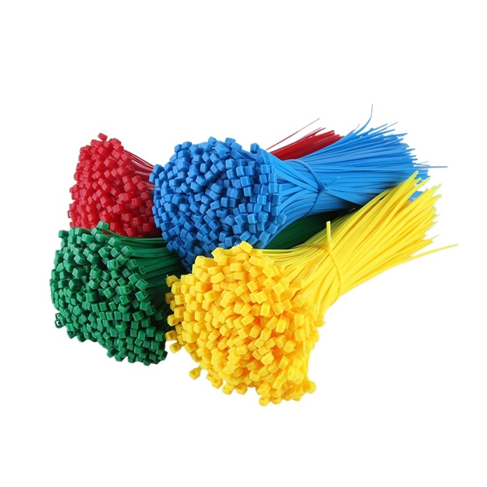 Surtido de bridas para cables,Bridas para cables, Brida de nailon de plástico autoblocante 4x200, 100 piezas(Red)