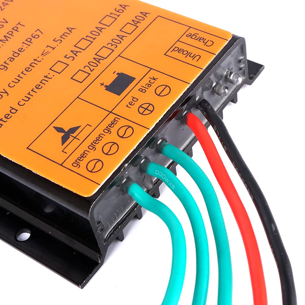 6000W regulator ładowania MPPT, 12V/24V Auto 48V 10A-40A, wodoodporny regulator generatora turbiny wiatrowej, odpowiedni do wytwarzania energii wiatrowej i słonecznej