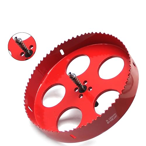 Miniatura 3 de Utoolmart Bimetal - Sierra perforadora profesional de acero inoxidable de 6-14 pulgadas, profundidad de corte de 1 pulgada con mango triangular para