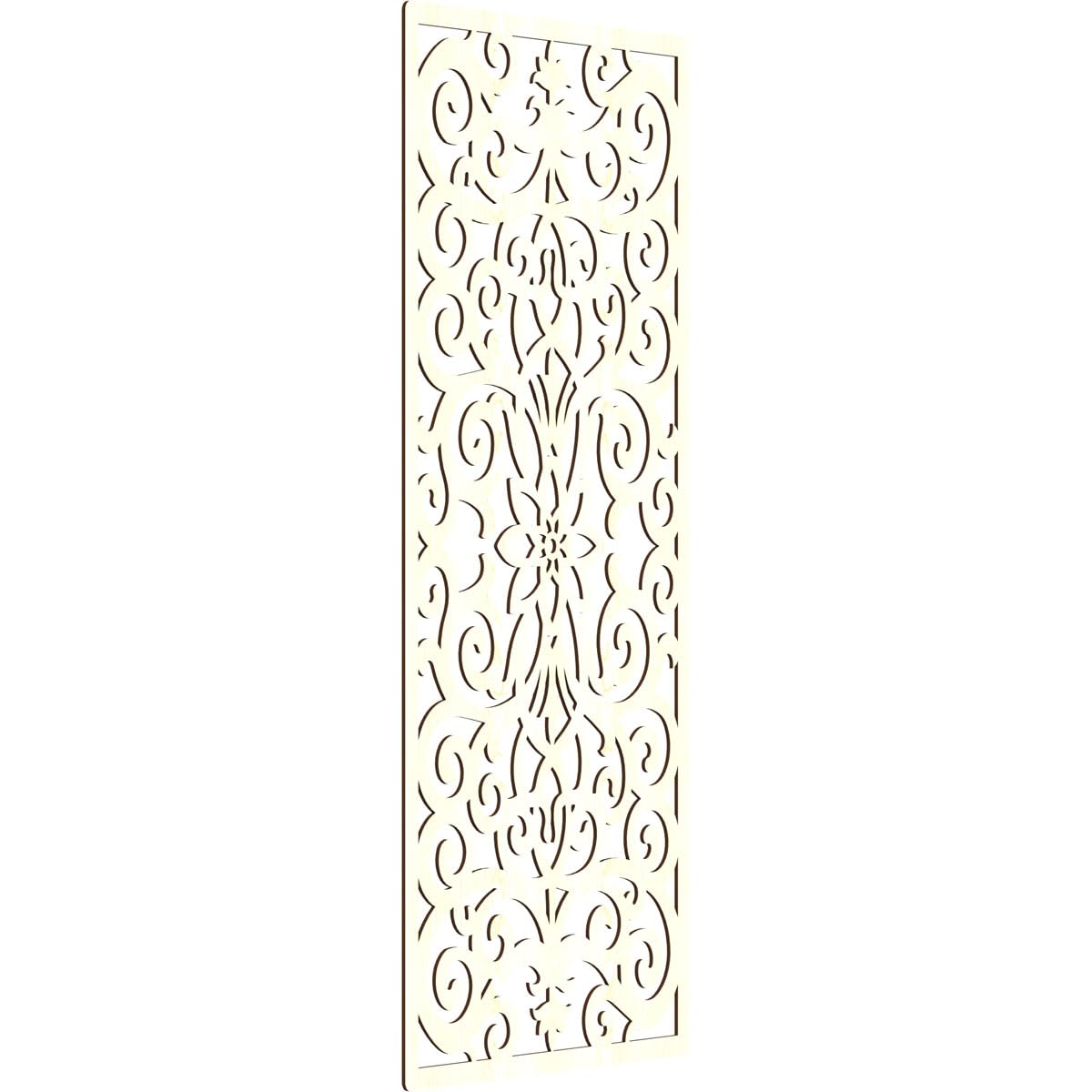 Buel Decorative Pierced Fretwork Wood Wall Panels, 33 3/8"W x 84 3/8"H x 1/4"T, Red Oak