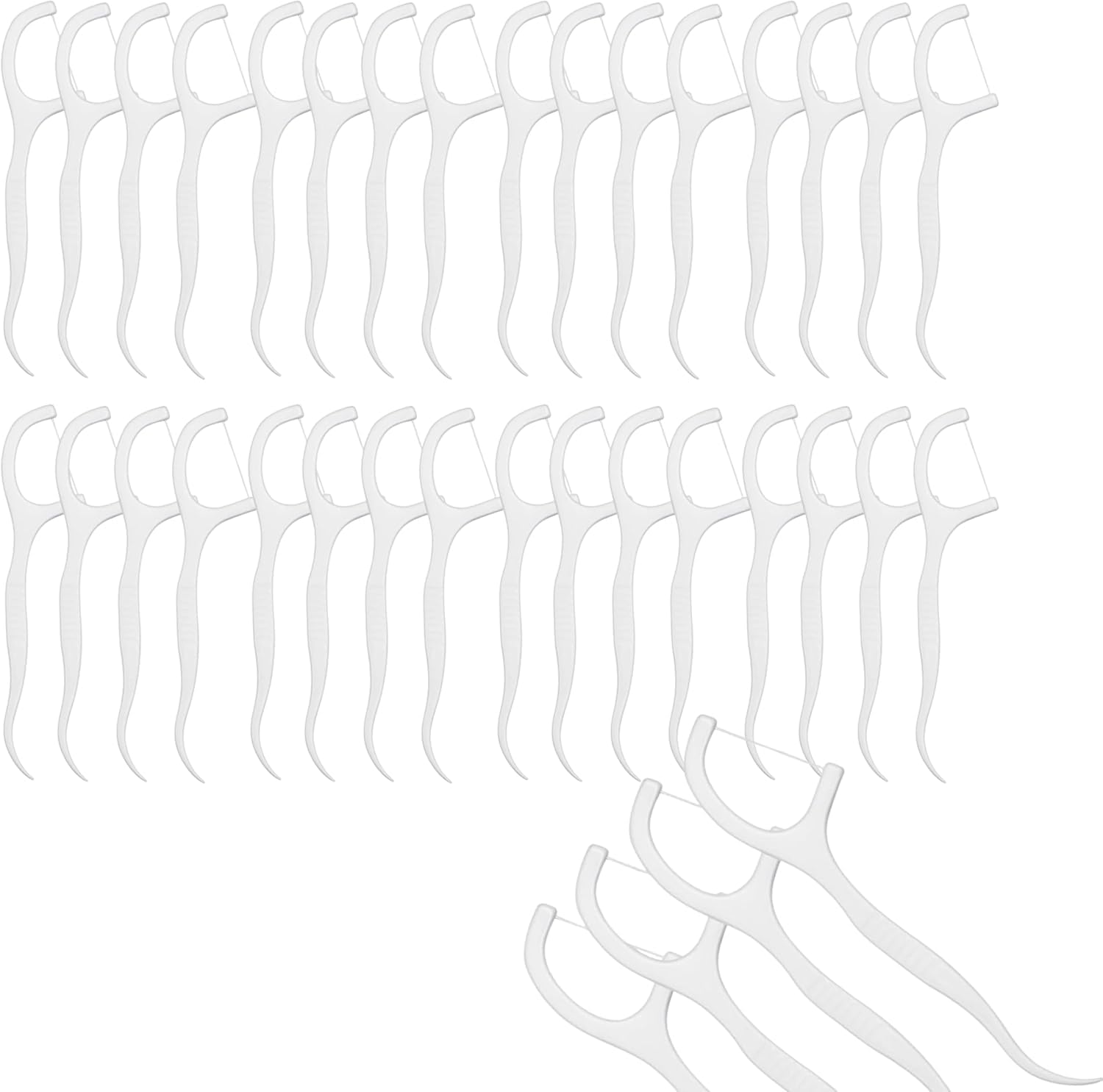 Dental Floss Picks for Daily Oral Care Strong Thread with Toothpick End Easy-Grip Flossers for Removing Food Debris