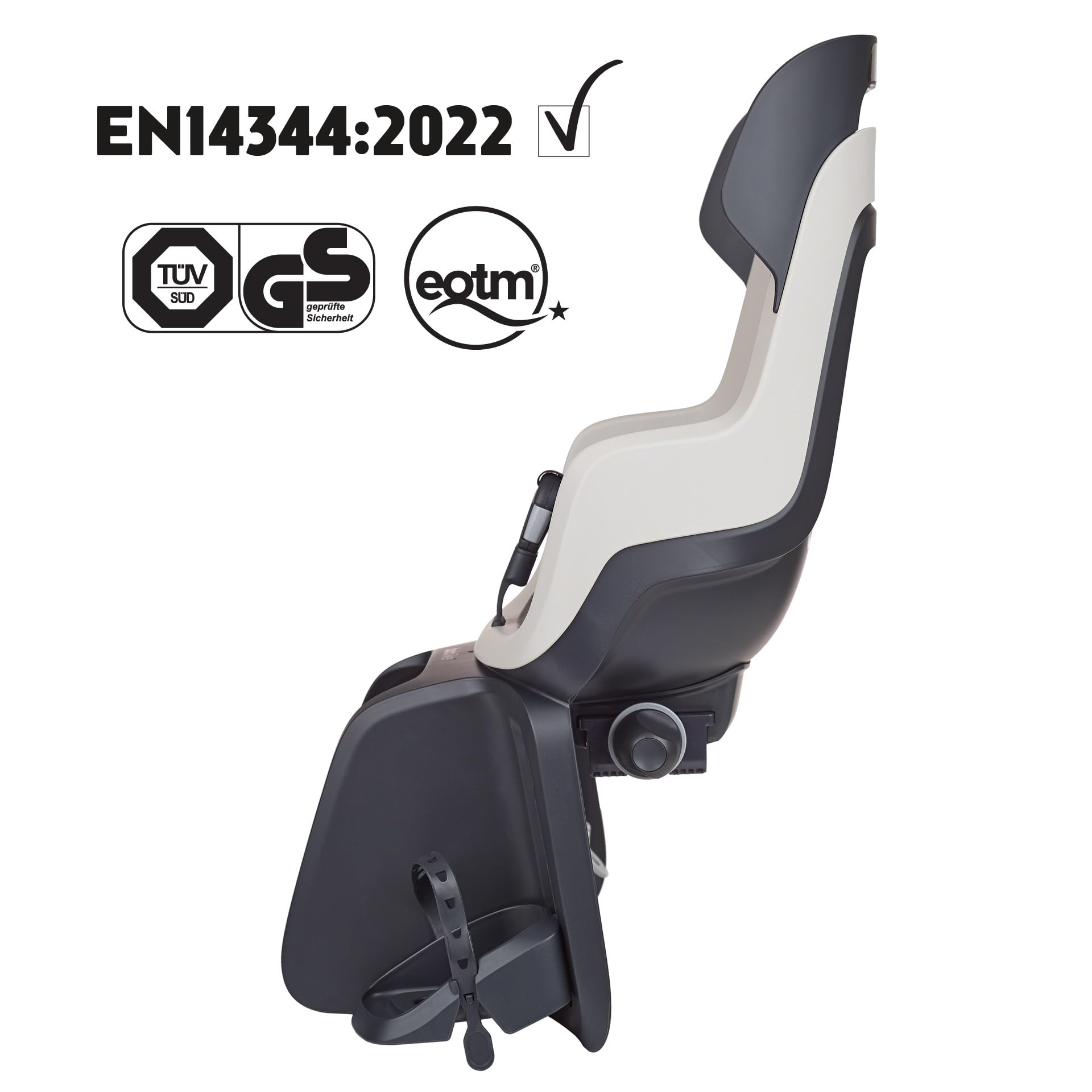 Bobike 8012300002 GO Maxi CFS XR Kinderfahrradsitz Hinten Für Gepäckträger, Für Kinder Von 9 Monaten bis 6 Jahren, MAX 22 kg, Verstellbare Fußstützen, Werkzeuglose Montage, Vanille Cupcake
