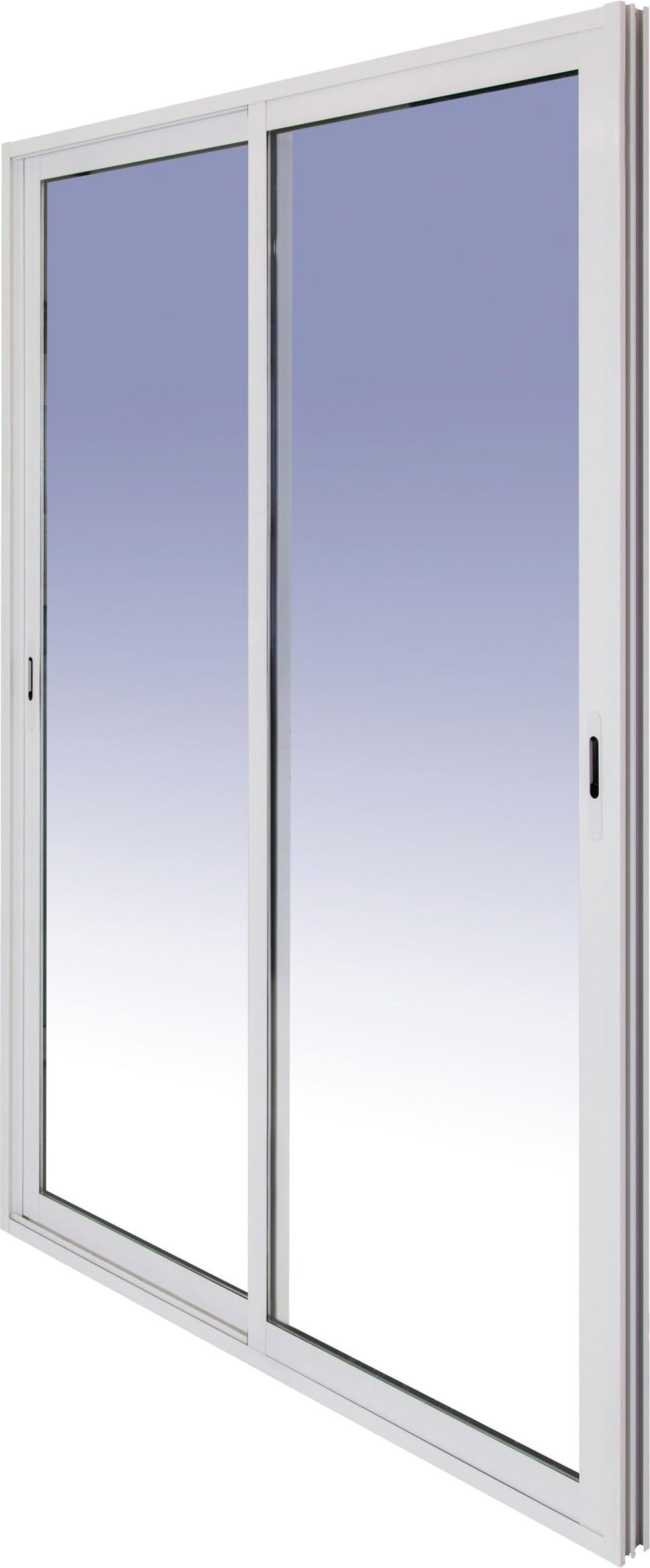 Ventanastock Puerta Balconera Aluminio 1400x2000 Corredera 2 hojas con mosquitera y marco preparado en kit