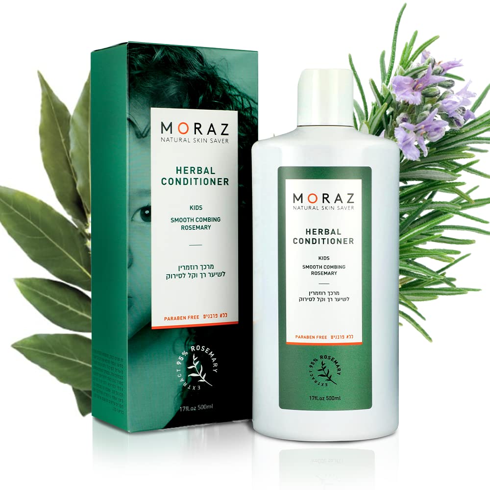 Moraz Natural Kids Conditioner - Gentle Defining Conditioner Made with Rosemary Extract, Hair Care Kids Conditioner for All Hair Types, Tangle Free, Moisturizing and Nourishing Hair, 17 FL. OZ - Image 6