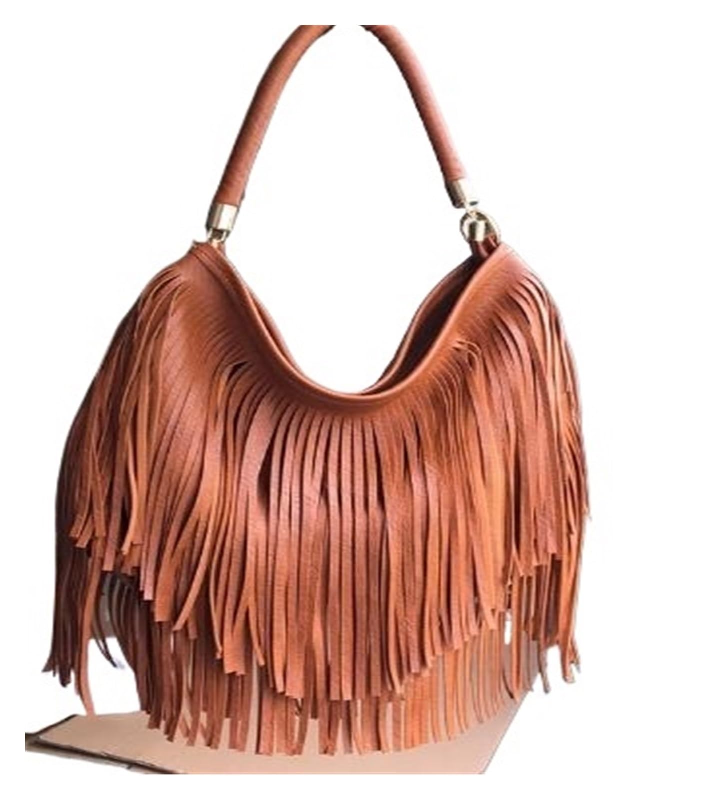 Sac à bandoulière vintage pour femme, sac à main tendance avec pompons - 8