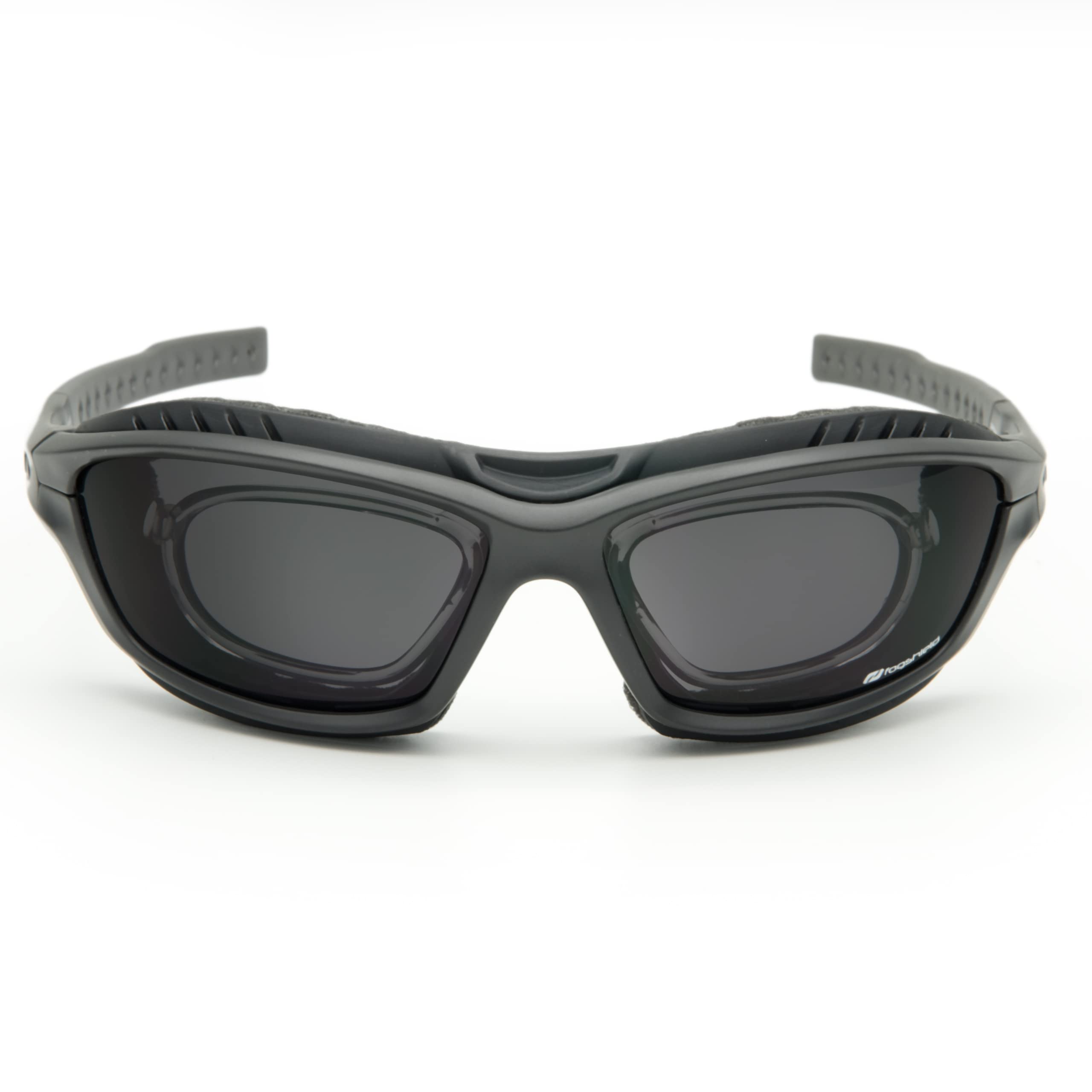 Daisan® - Bikerbrillen | Motorradbrille für Brillenträger | beschlagfrei winddicht | klare für Nacht und orange Kontrastgläser| Bügel, Band, Sehstärke System