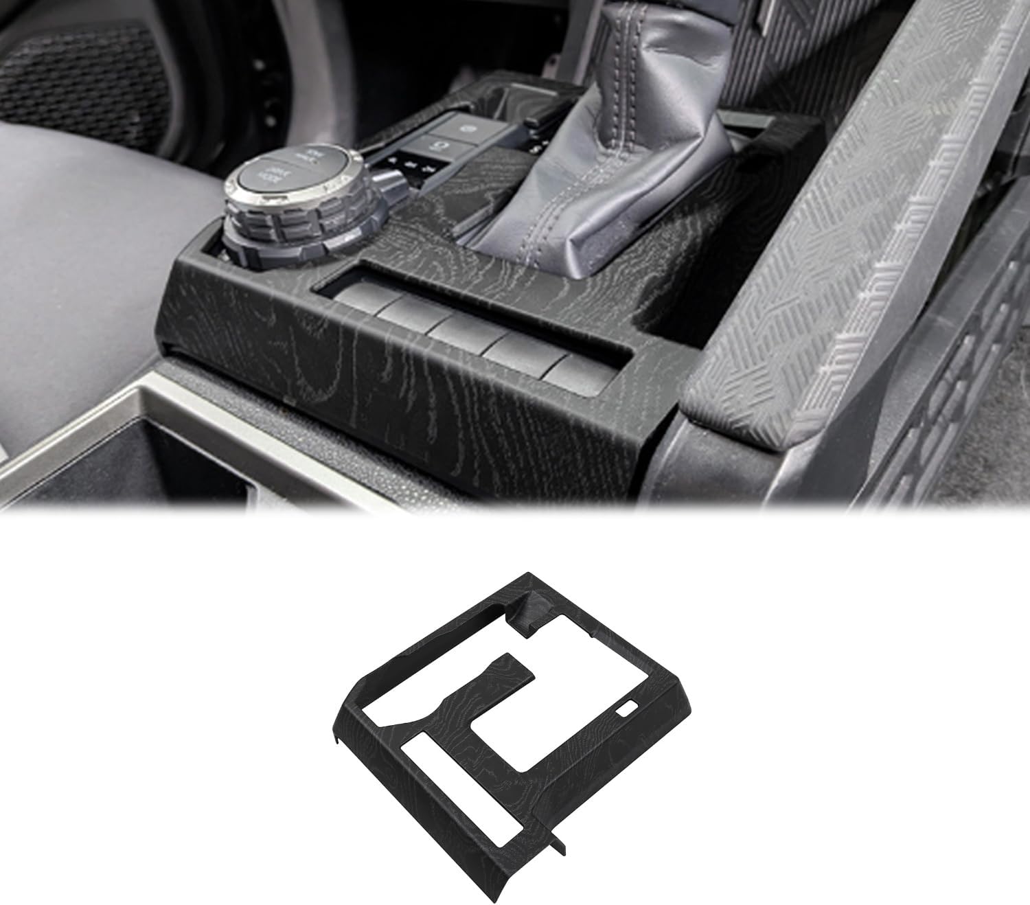 Car Accessories for Toyota Tacoma 2024 2025 4Runner 2025 2026 Center Console Gear Shift Cover Trim Easy Installation Black Wood Grain