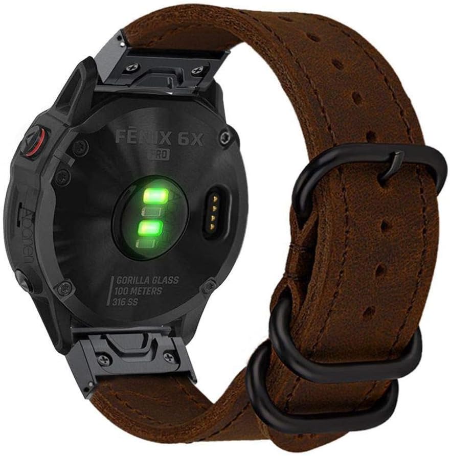 Replacement Wristband Garmin Fenix 5x Plus Leather Band Genuine