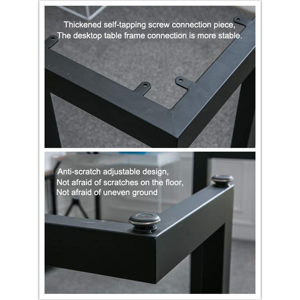 2 Stück 71,1 cm schwere Metall-Tischbeine, industrielles rustikales Dreieck-Design, 408 kg Tragkraft, schwarze Eisenbeine für DIY-Kaffeebar und Esstische