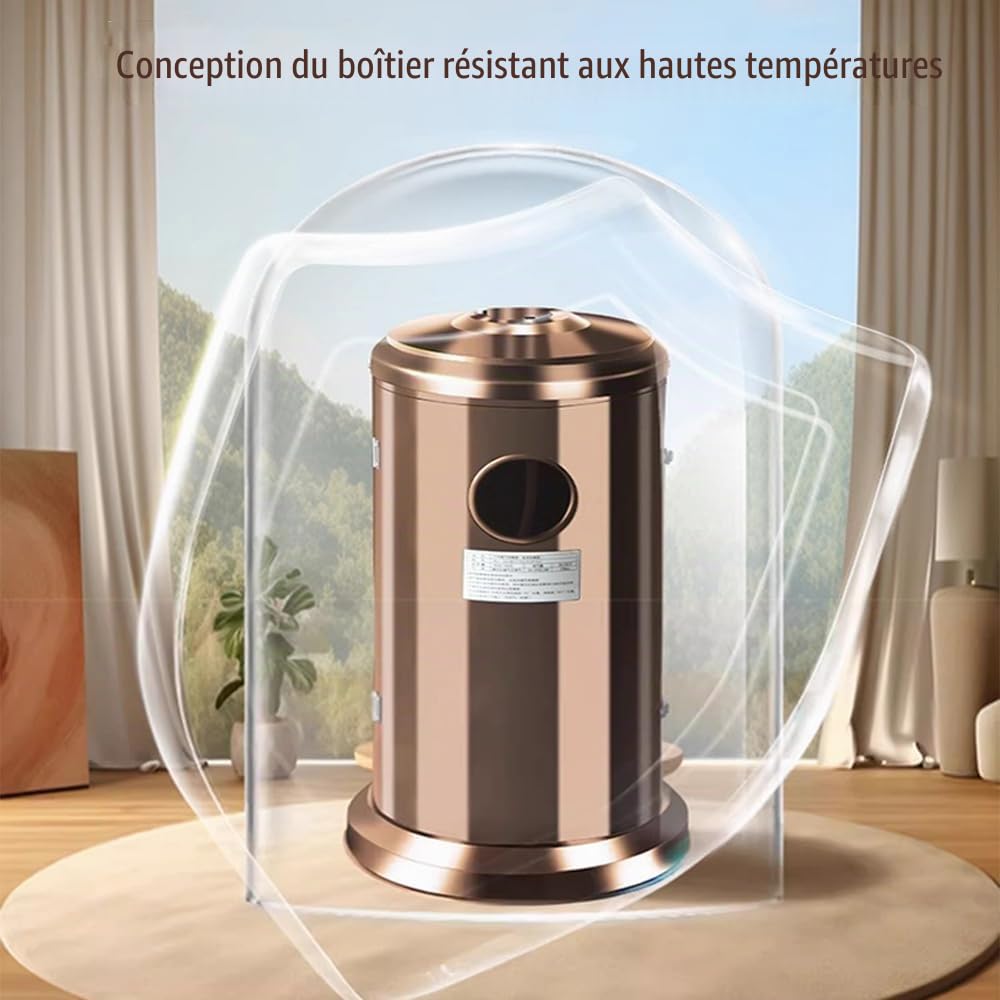 Chauffage à gaz extérieur avec,Double Couche en Acier Inoxydable,à roulettes,Dispositif Anti-basculement,Triple système de sécurité,pour Grandes terrasses, Jardins