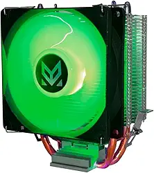 Cooler CPU Intel LGA X99 X79 Xeon LGA 2011 v3 LED RGB Gamer Ryzen Am4 Am3 120mm 775 115x 1200 1366 1700 (Verde)
