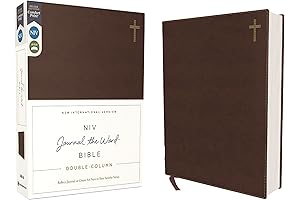 NIV Journal the Word Bible: Double-Column, Leathersoft, Brown, Red Letter, Comfort Print