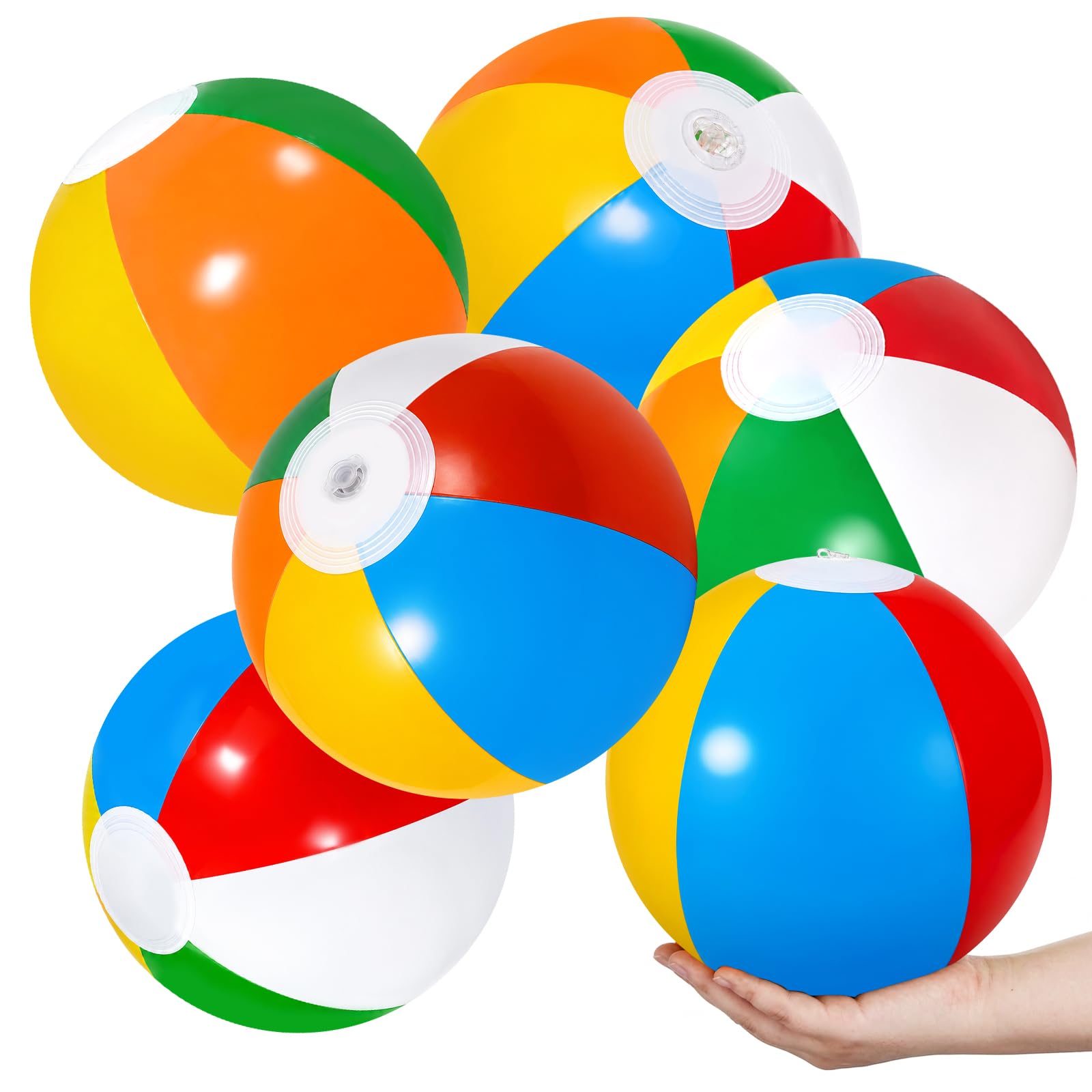 Pelotas Playa Hinchables 6 Piezas Coloridas Bolas Agua Inflables Verano Piscina Fiesta