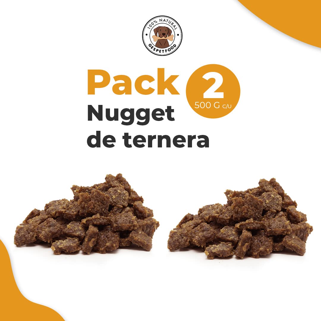 Dehydrated Dog Snack - Beef Nugget - 2 Bags of 500 g - 100% Beef - Unique Flavour - Healthy Gums - Dog Treats - GESPETFOOD - Image 2