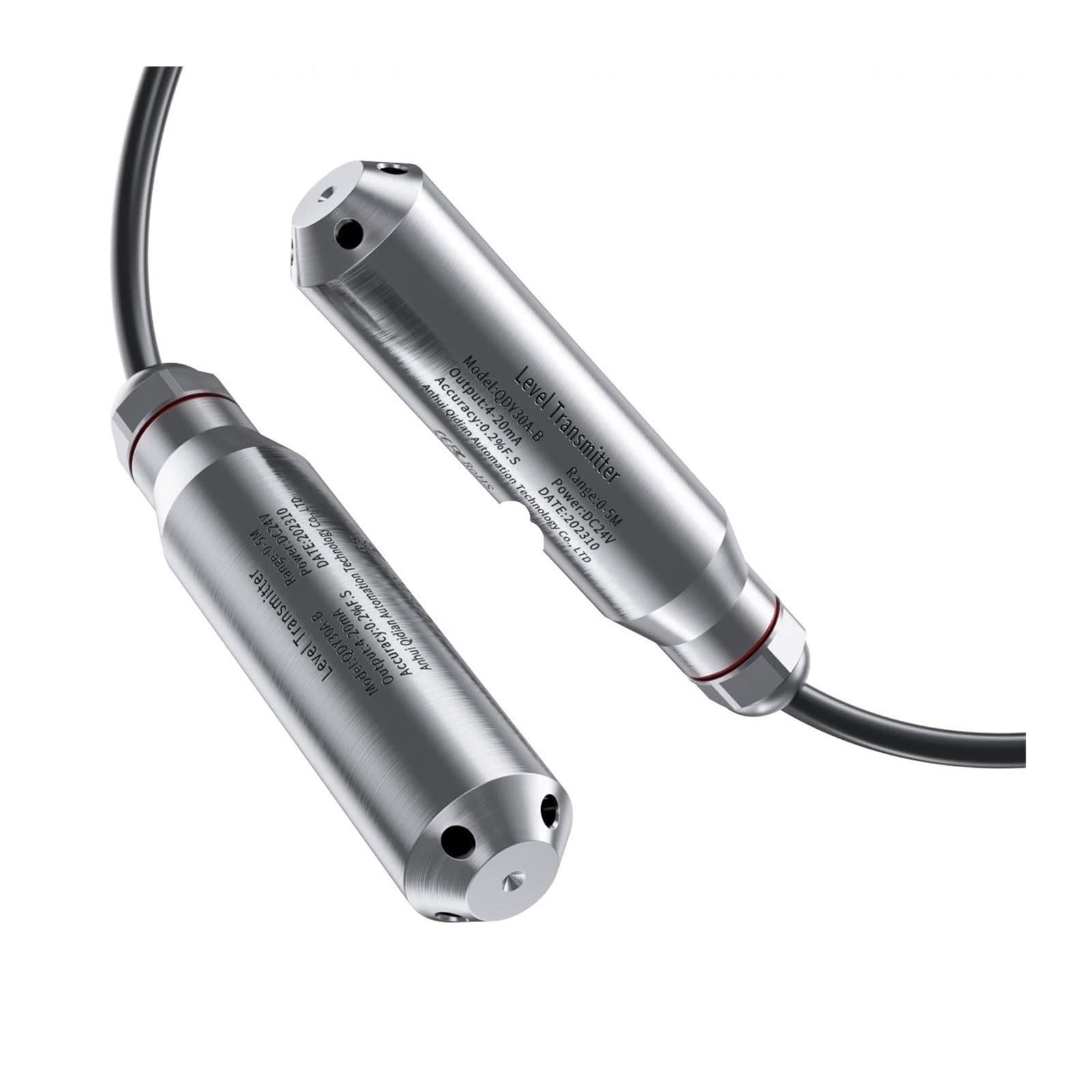 Pxqchavln Rs485 Output 1M 2M 3M 5M 8M 10M 20M Hydrostatic Water Level Sensor 4-20Ma Depth Transmitter Dc24v Liquid(Rs485 Output)