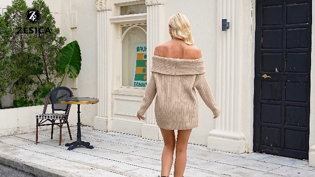 ZESICA Women's Off The Shoulder Sweater 2026 Oversized Long Sleeve