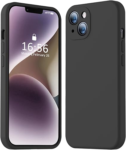 Miniatura 1 de Vooii Compatible con iPhone 14, silicona líquida mejorada con protección de cámara de cubierta completa, forro de microfibra antiarañazos suave,