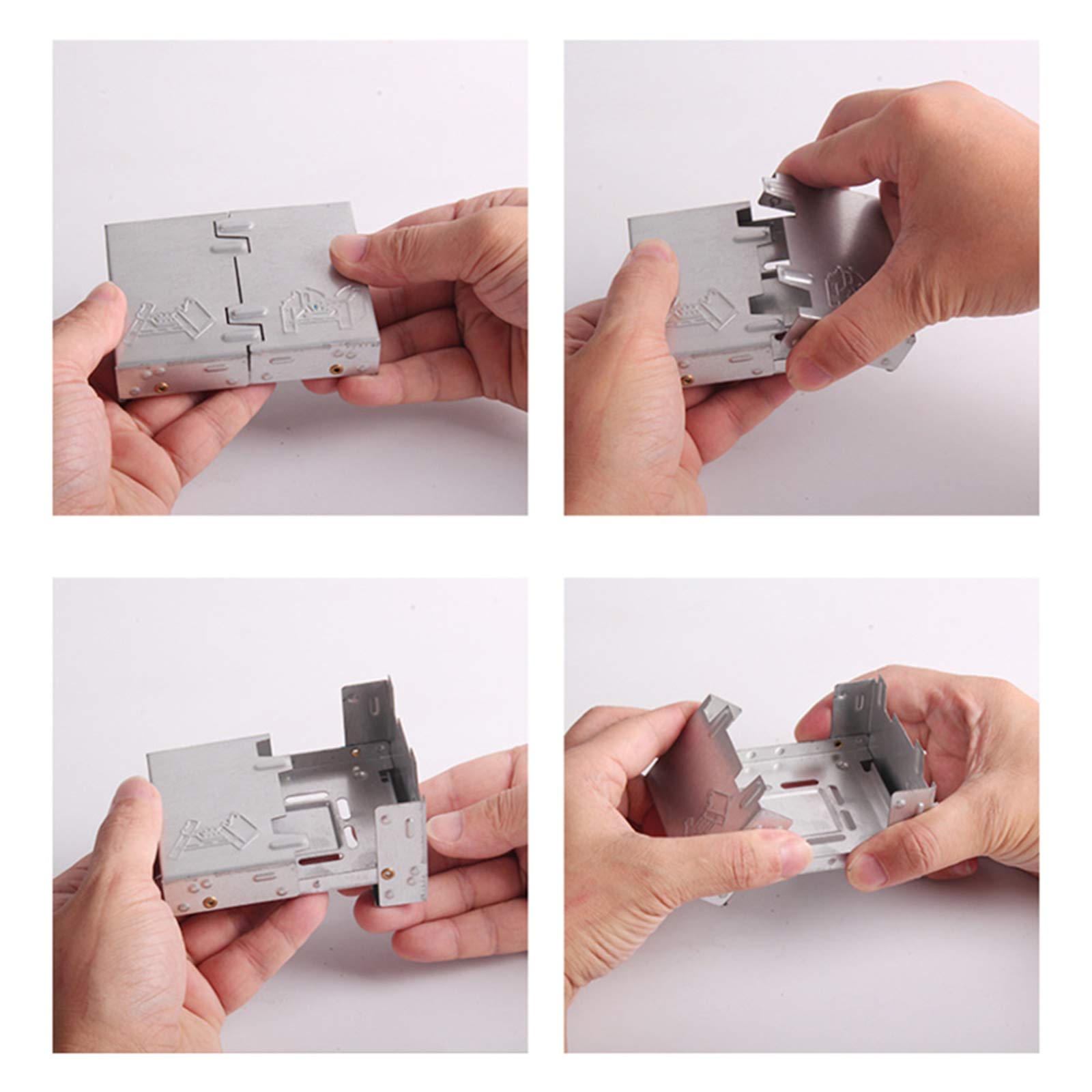 Réchaud de camping à alcool, batterie de cuisine de camping ultralégère à mini brûleur extérieur portable pour camping en plein air, randonnée, sac à dos, pique-nique