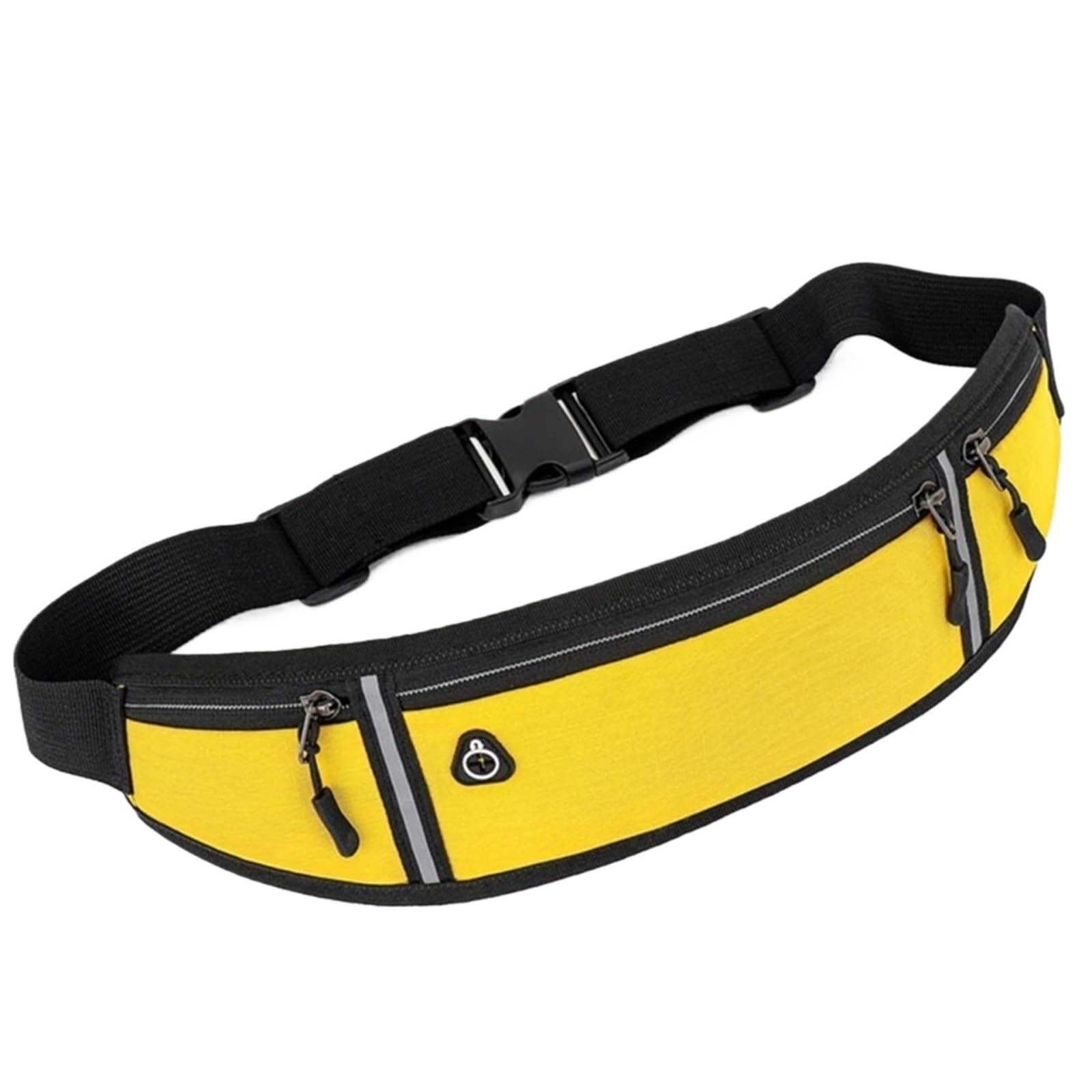 Riñonera for Correr, riñonera Ligera Impermeable con Tira Reflectante, Deportiva Gimnasio, Correa elástica Ajustable para Trotar(Yellow)