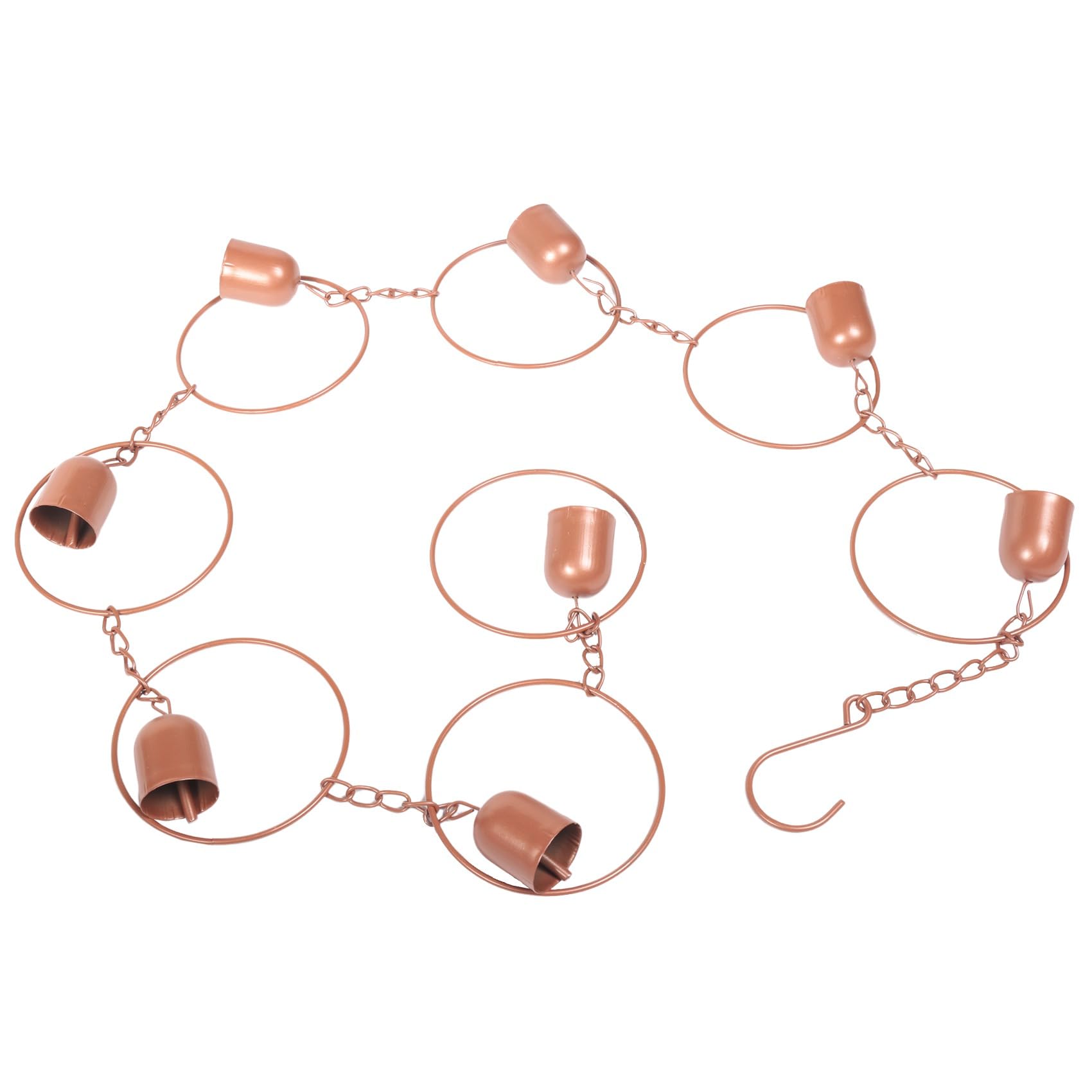 Zewnętrzne wiszące łańcuchy przeciwdeszczowe, Small bell Rain Chain Garden Gift for Mum, Gutters, Rain Catcher for Downpipe with Adapter,