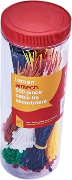 Amtech S0680 Assorted Cable Tie, 500-Piece