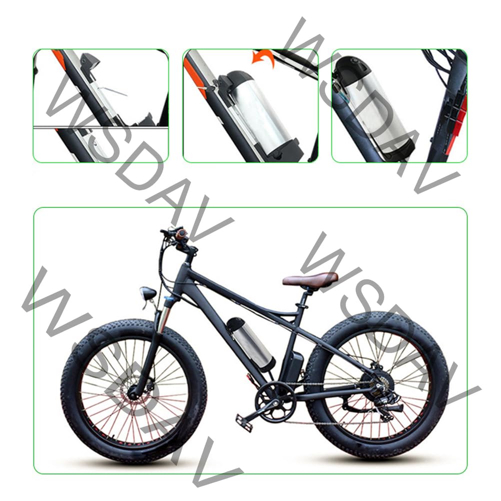 Lithium-Ionen-Akku in Kesselform, 36 V, 8,8 Ah, 10,4 Ah, 11,6 Ah, E-Bike-Akkupack mit Ladegerät für 50-400-W-Mountainbike-Motoren,36v 11.6ah