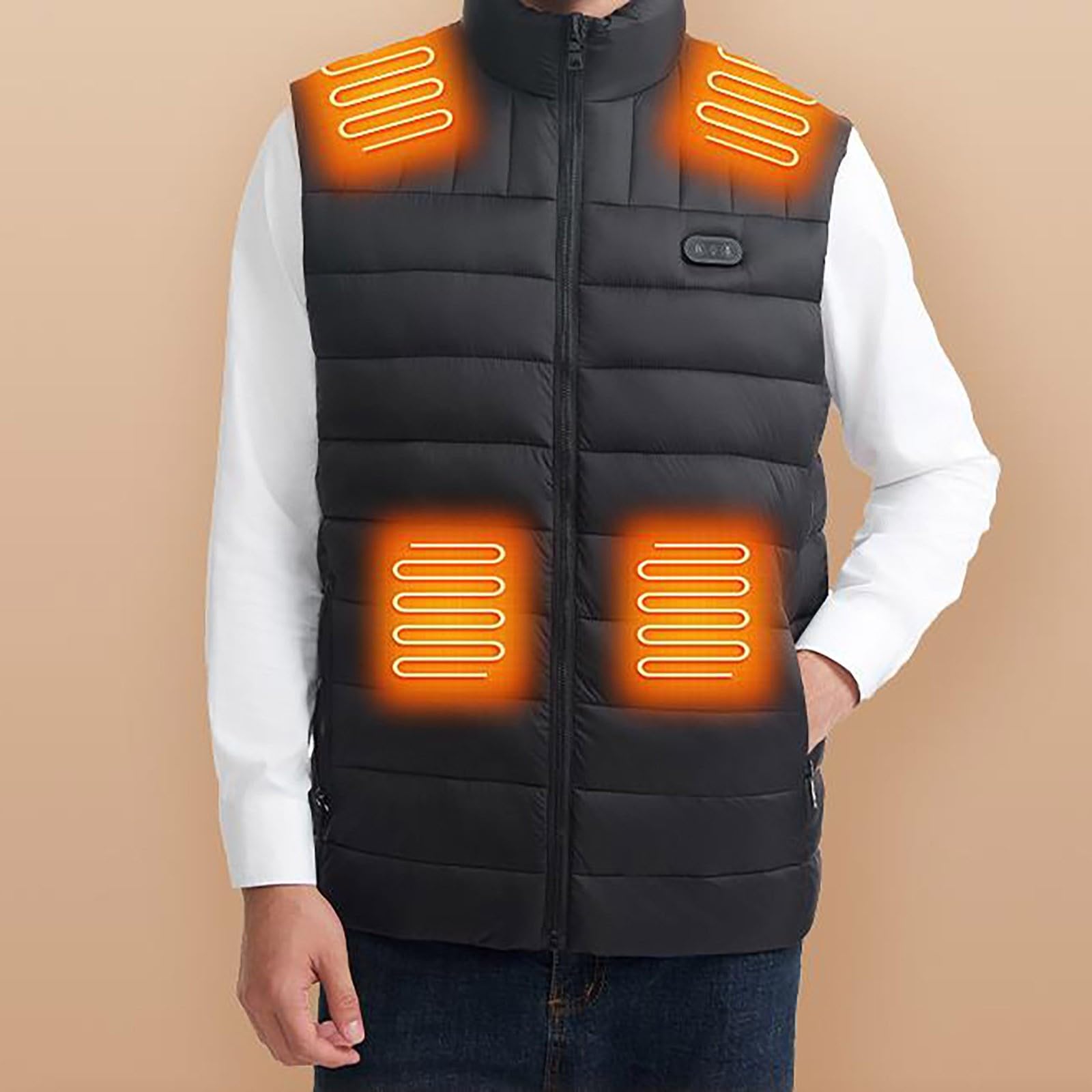 Gilet Riscaldato Per Uomo E Donna Giacca Riscaldato Intelligente Gilet Riscaldata Temperatura Costante Leggero Giubbino Riscaldante Caldo Giubbotto Lavabile Per Escursioni All'aperto, Sci, Pesca, Moto