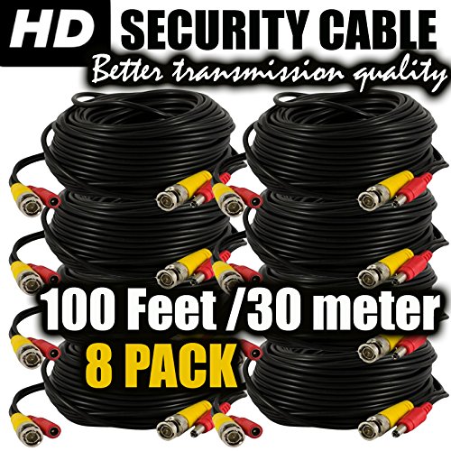 BNC cable 100ft camera power cord and video extension ventech cctv supply security
