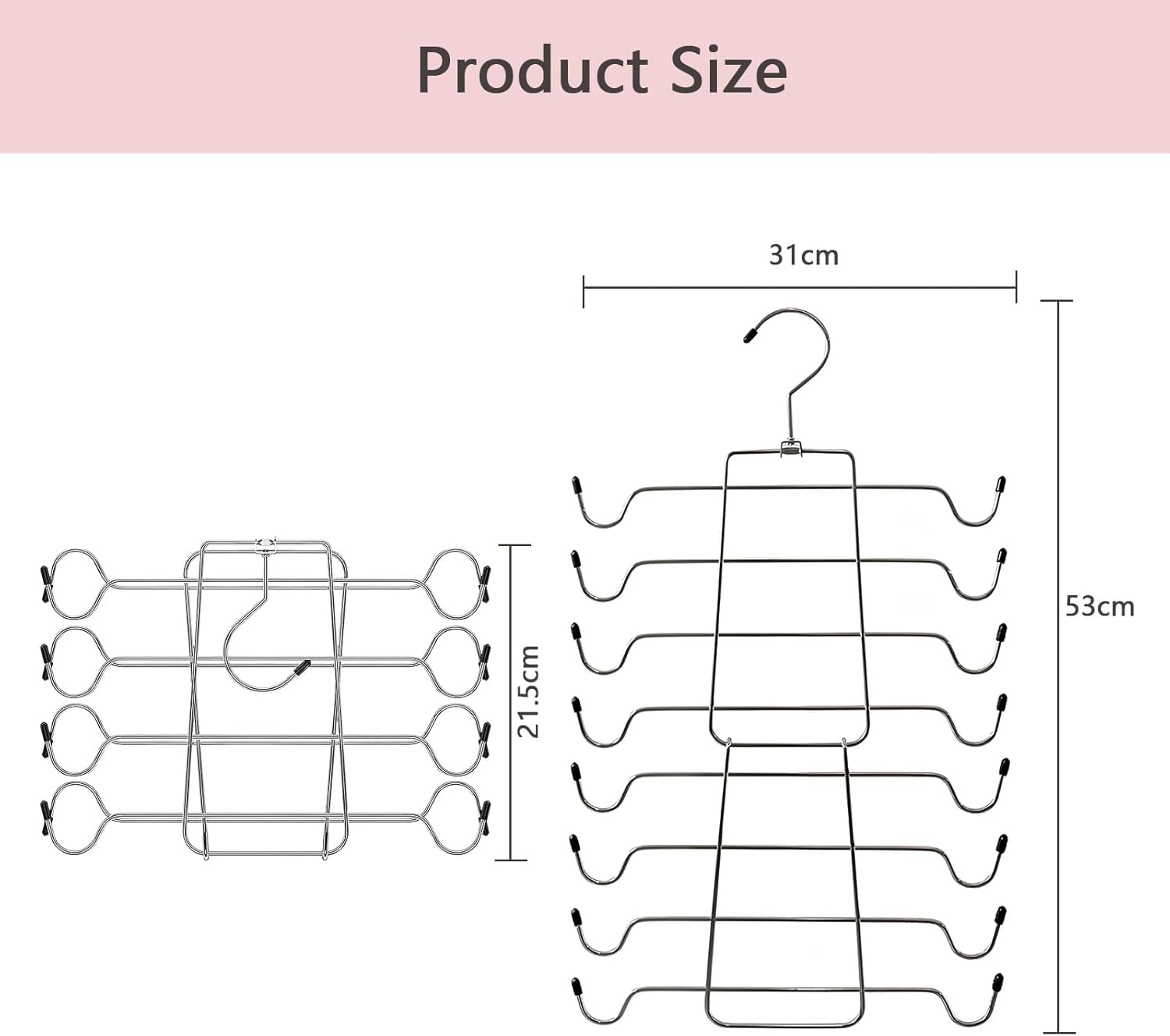 Appendiabiti Per Reggiseno, Appendini Per Biancheria Intima, Appendiabiti Per Gilet, Salvaspazio Appendiabiti Multistrato Gruccia Reggiseno Pieghevole, Grucce Salvaspazio Per Canotta, Sciarpa, Cintura