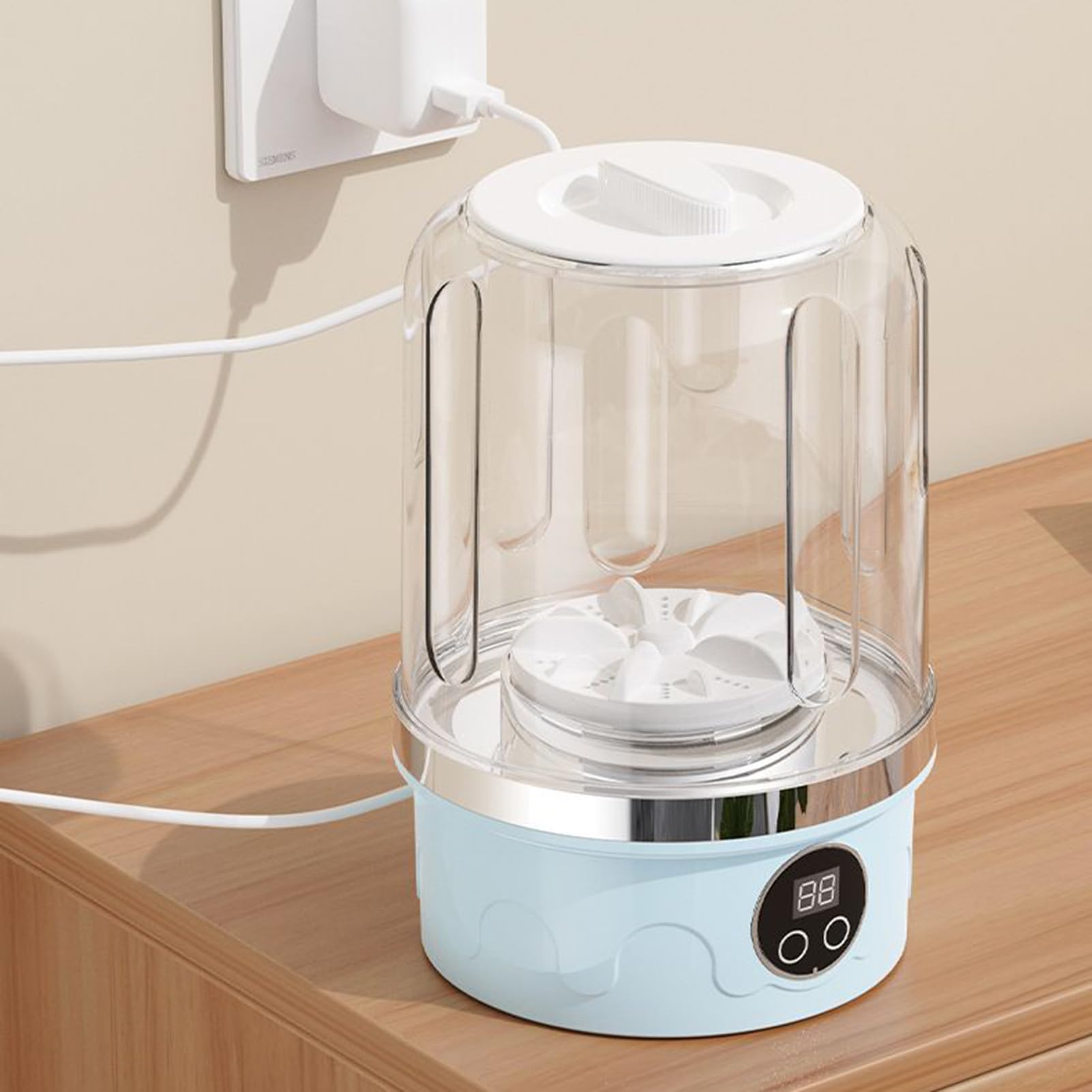 Lave-Linge Portable Compact Machine à Laver pour Chaussettes