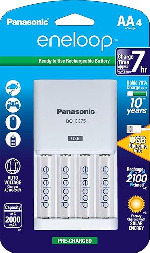 Miniatura 36 de Baterías recargables precargadas AA Panasonic Eneloop, 2100 Ni-MH AA 12-paquete Blanco