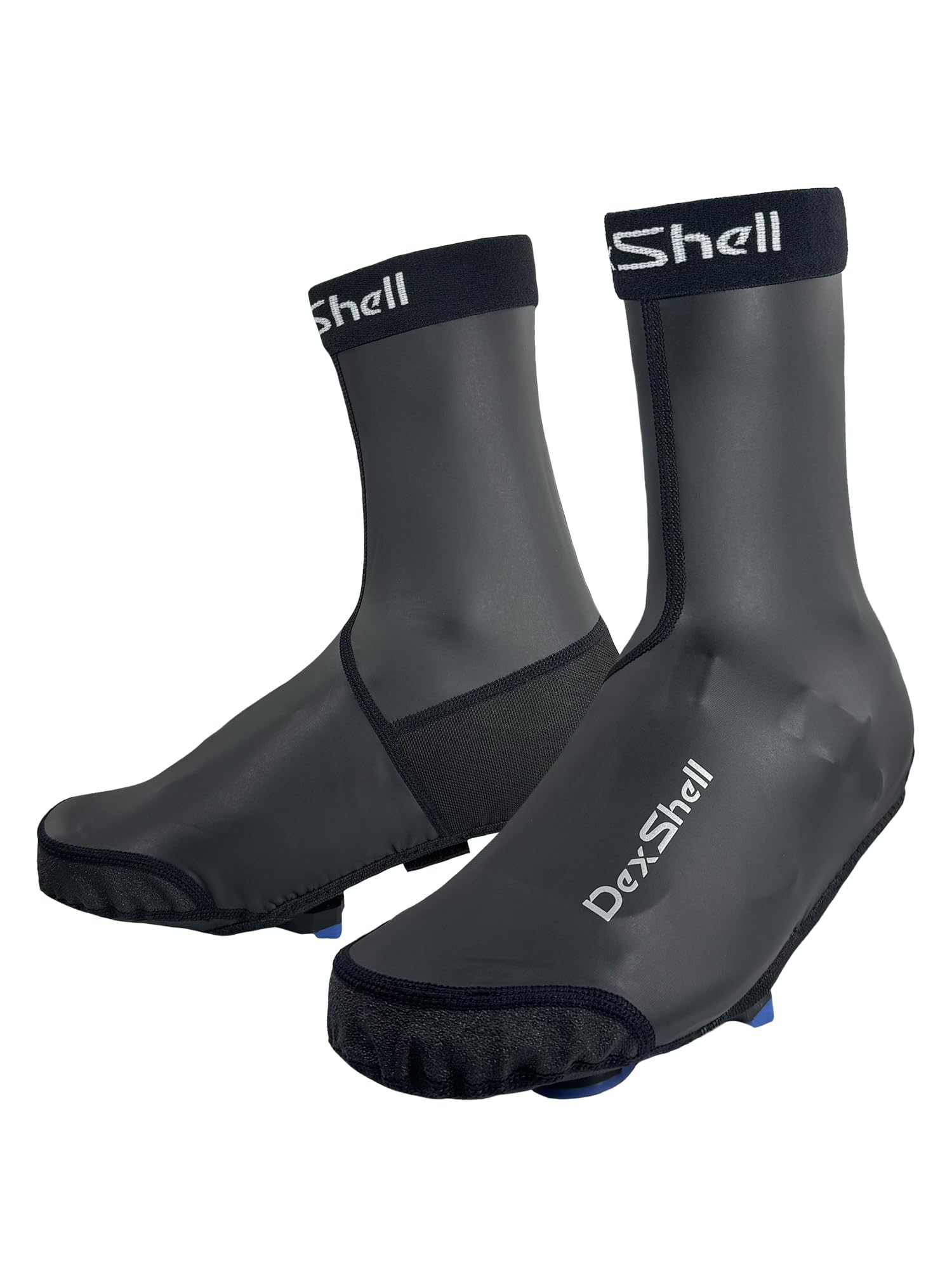 DexShell Zipperless Cycling Shoe Covers, Showerproof Windproof Overshoes with PU-Coated Fleece, Lightweight & Unisex – Black, SM