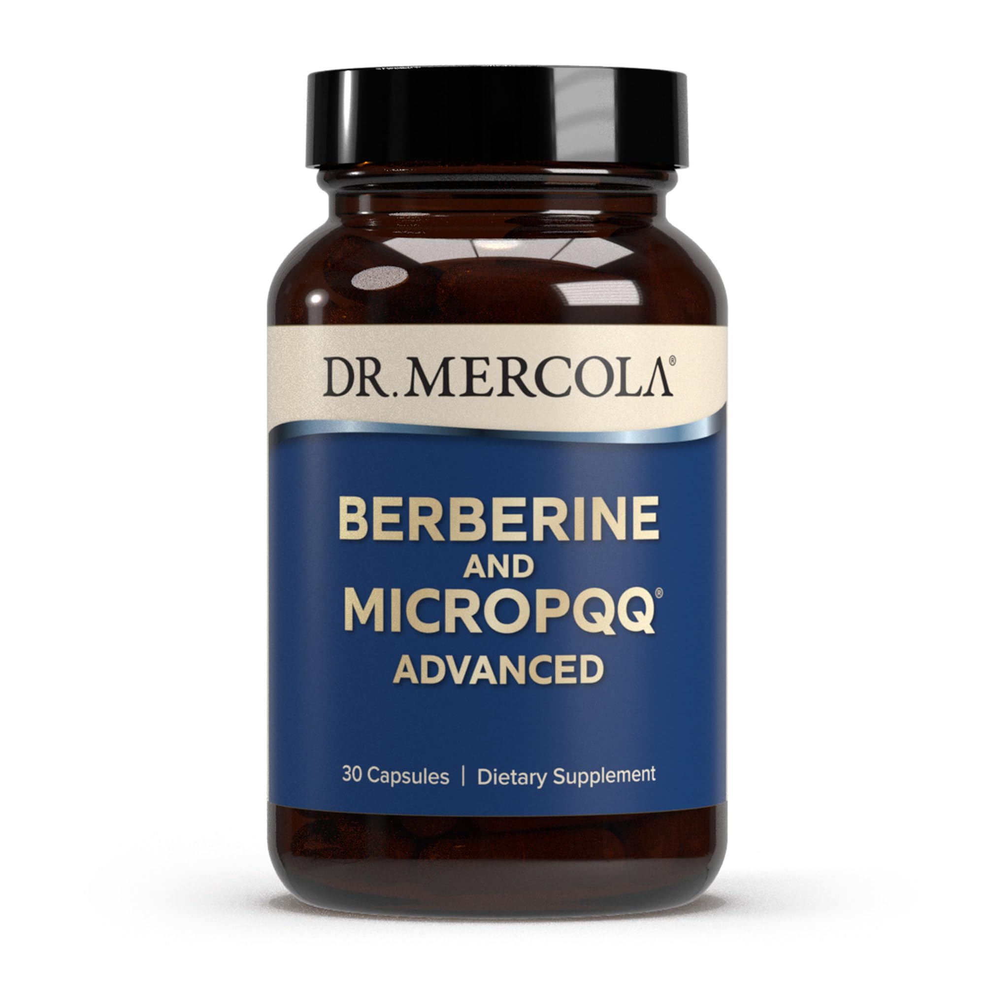 Dr. Mercola Berberine and MicroPQQ Advanced, 30 Servings (30 Capsules), Dietary Supplement, Supports Immune and Organ Health, Non GMO 30 Count (Pack of 1)