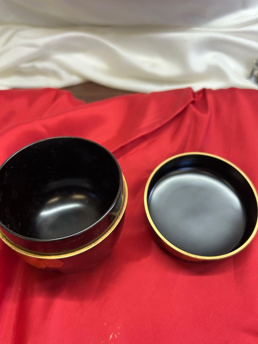 ちびまり　茶道具漆塗うそ鳥香合大宰府天満宮千百年大祭記念共箱　C　8699 ちびまり 茶道具漆塗うそ鳥香合大宰府天満宮千百年大祭記念共