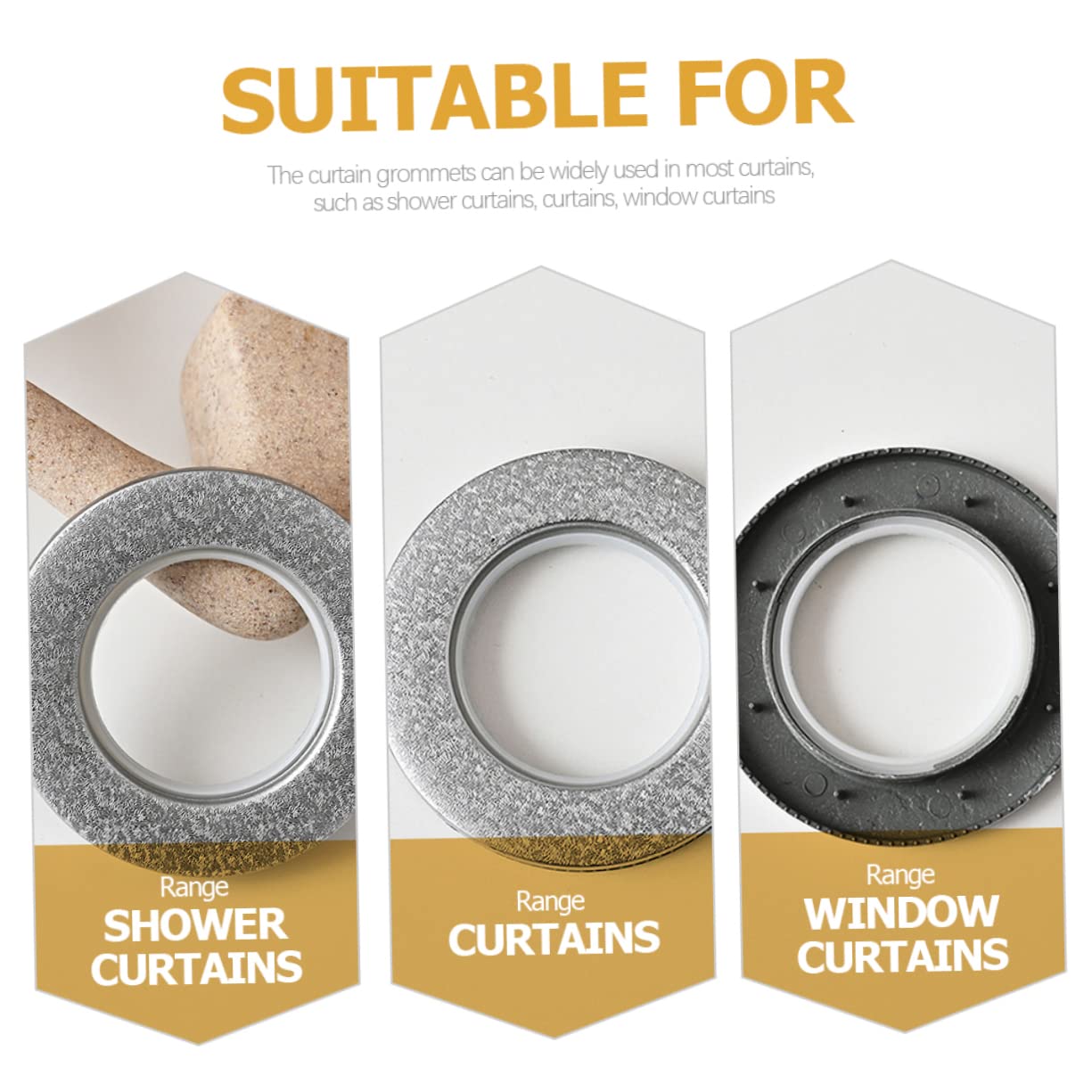 Cabilock 30stücke Gardinenringe Kunststoff Flexible Vorhangringe Mit Grommet- Für Fenstervorhänge Und -projekte Teiliges