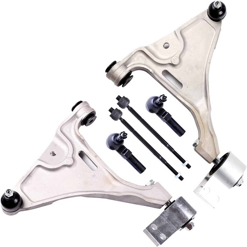 6PC Chassis Products fit 2006-2011 For Buick Lucerne 2006-2011 For Cadillac DTS Lower Control Arm And Ball Joint Inner Tie Rod End Outer Tie Rod End