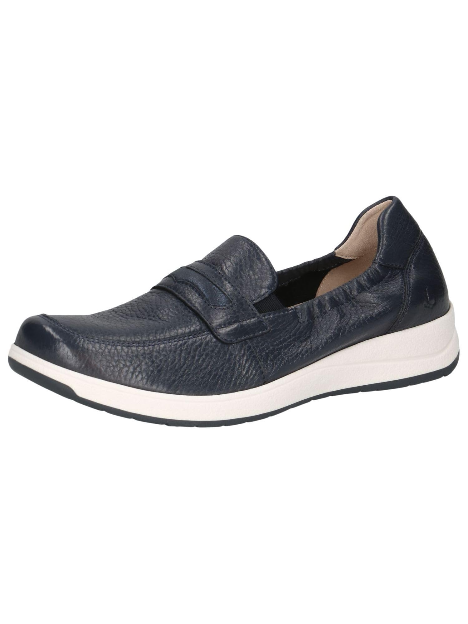 CAPRICE Comfort Women's Leather Loafers Comfortable, Blue (Ocean Deer), 6 UK