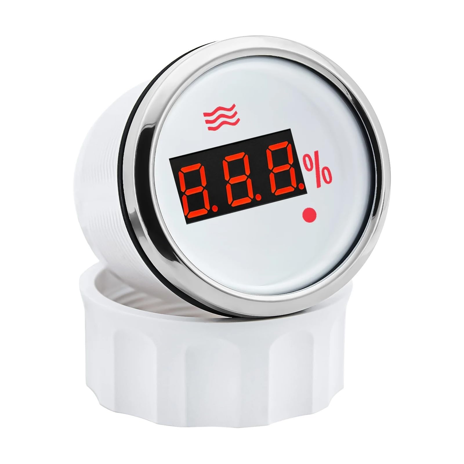 Jauge de niveau d'eau numérique rétro-éclairé rouge 0-100%, avec alarme 0-190ohm,240-33ohm, indicateur de réservoir d'eau 52mm Lectures claires(0-190 ohm BS)