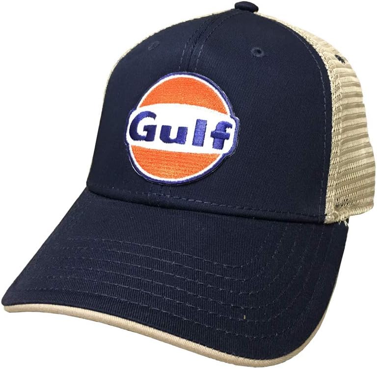 Gulf Vintage Adjustable Snapback Hat (Navy/Tan)