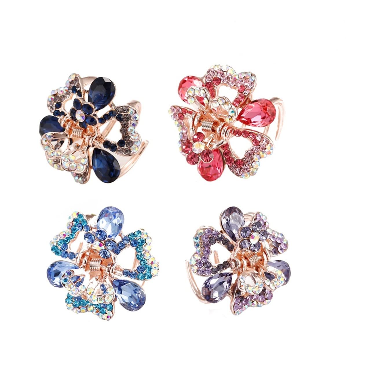 2 Set Di Eleganti Fermagli Per Mini Fermagli Per Accessori Per Per Donna Confezione Da 4 Pezzi * 2