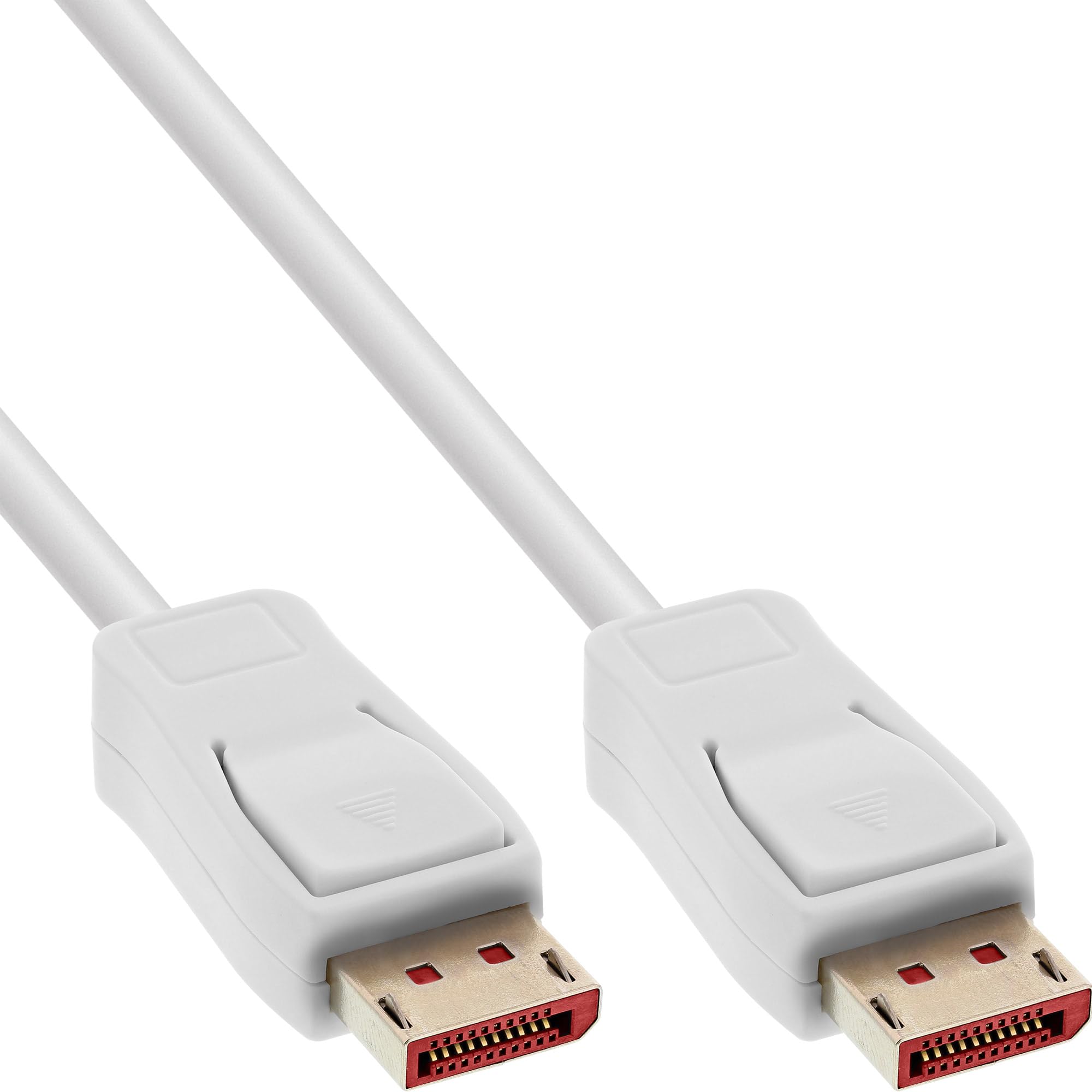 InLine Câble DisplayPort 1.4 8K 60Hz UHD 4K 120Hz HDR Blanc Contacts dorés 1m 17201W
