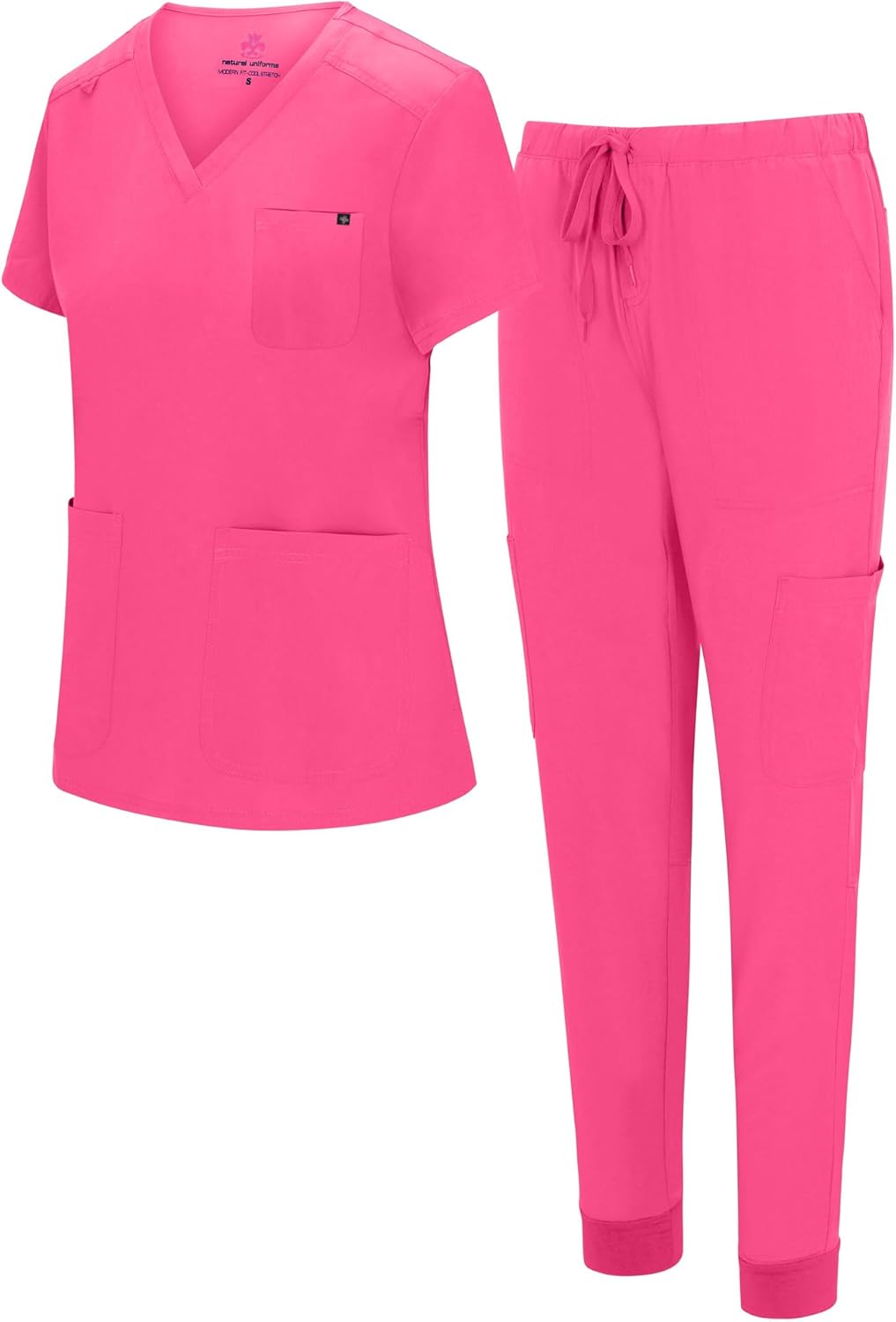 Natural Uniforms Womens 10 Pocket Cool Stretch Jogger Scrub Set