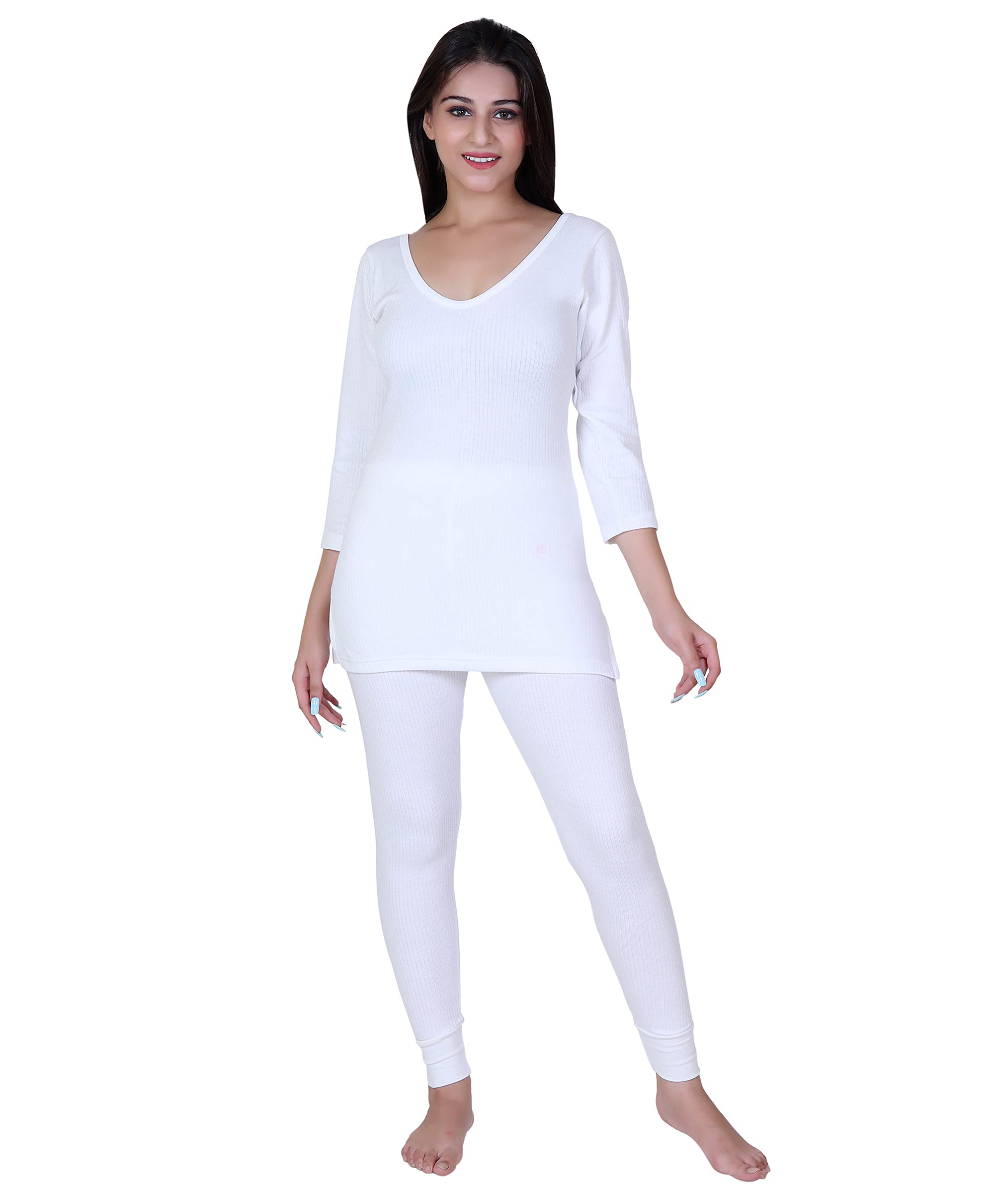 Women Thermal Long Top Hip Length Set with Lower Pack of 1 Set